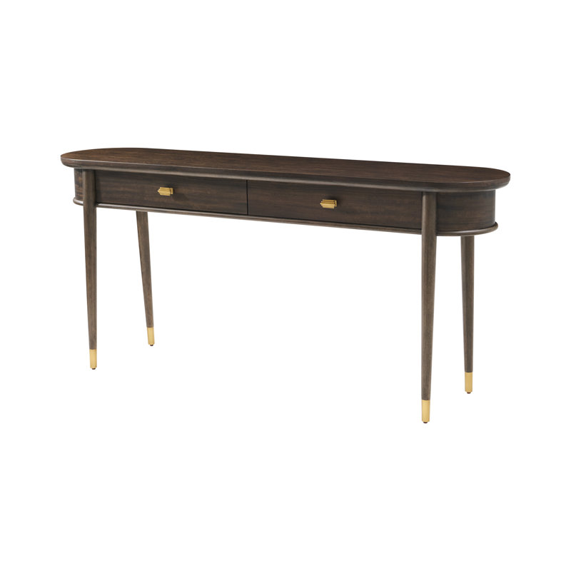 Curzon Marble Top Console Table, Fumed, Fumed