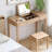 Minimalist Flip-Top Mirror Solid Wood Vanity Desk