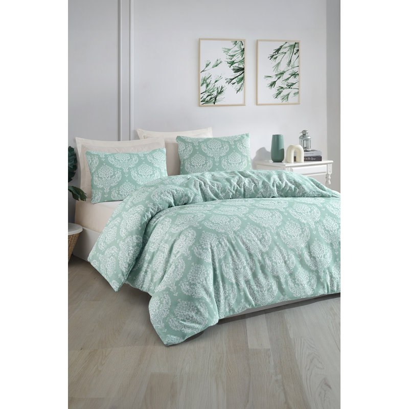100% Cotton Ranforce Double Quilt Cover Set, Lilac | 79 x 79 inches Duvet Cover & 31.5 x 31.5 inches Pillowcases (2 Pieces) | Machine Washable, 145 Thread Count, Button Closure | Soft & Durable Bedding for a Cozy Bedroom