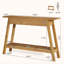 Console 43,31 po en bois massif avec 2 tiroirs