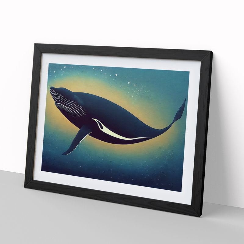 Whale Art Vol.1 - Framed Print, Black Framed, 34cm H x 46cm W x 2cm D