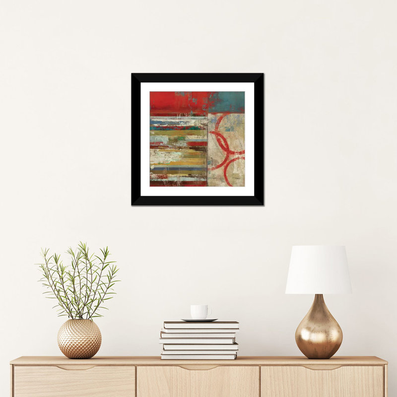 To To Right par PI Studio - reproduction sur toile tendue, H 18 po x l 18 po x P 1,5 po, Toile avec cadre noir, Blanc