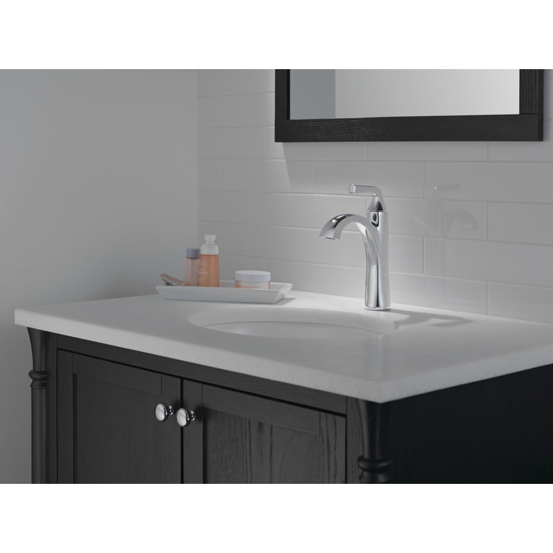 Robinet de lavabo pour salle de bain à une poignée, Chrome