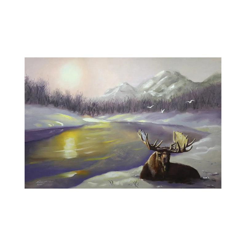 Moose V by D. "Rusty" Rust - No Frame Gallery-Wrapped Canvas Giclée on Canvas, 66.04 cm H x 45.72 cm W