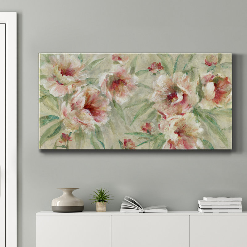 Peony Pleasure - impression sur toile tendue, H 40 po x l 20 po x P 1,5 po
