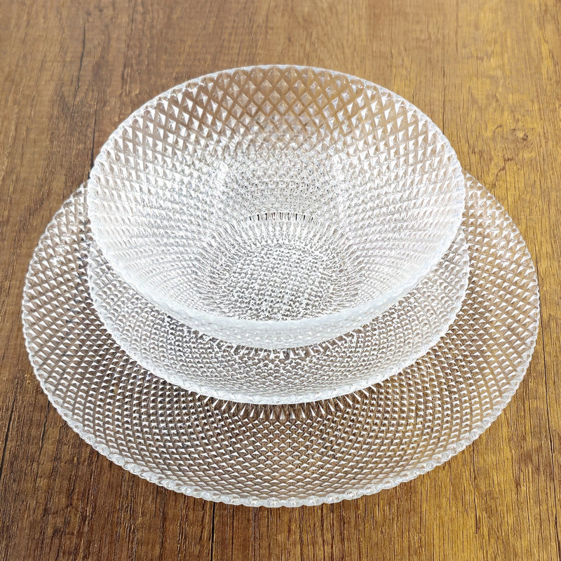 Ermera 12 pièces Service de table en verre