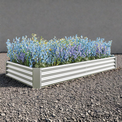 Metal Raised Garden Planter Beds for Vegetables and Flowers, Set of 2