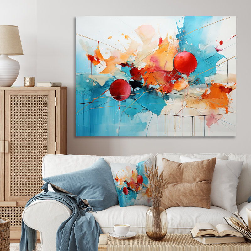 Collage symphonie II sur toile, H 16 po x l 32 po x P 1 po, Toile tendue