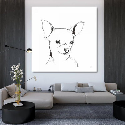 George Oliver Paschke, Chris Gallery Wrapped Canvas Art Titled: Line Dog Chihuahua