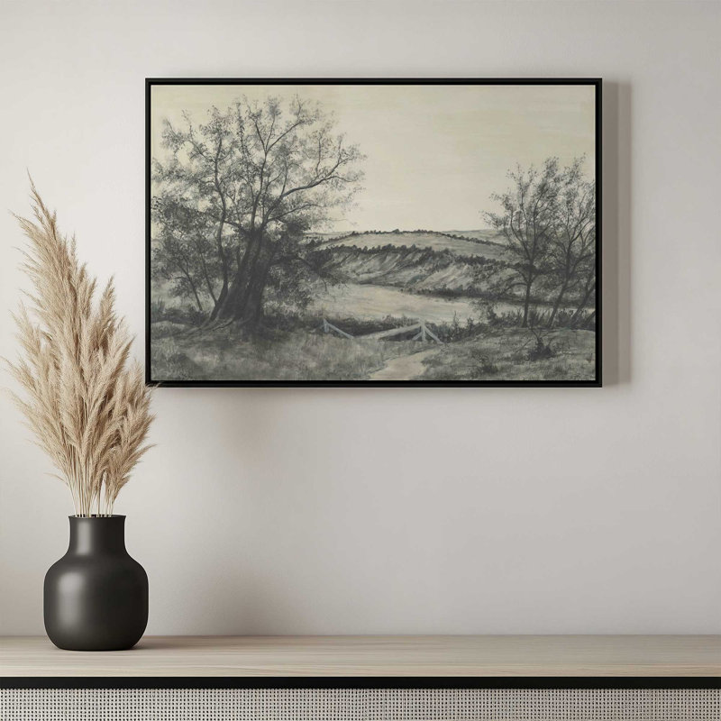 «Windswept Valley II» par Michael Willett, reproduction d'art sur toile, 20" H x 30" W, Floater Framed Print without Mat