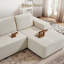 Canapé modulaire rembourré 2 pièces avec coussin Boneless, sans assemblage requis, canapé-lit à combinaison libre 108,3 po-105343703-105343701