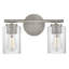 2-Light Bath Vanity Fixture with Clear Ribbed Glass-1941388293