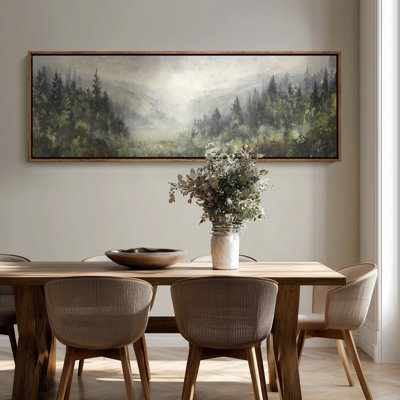 Très grand art mural paysage de ciel brun doux