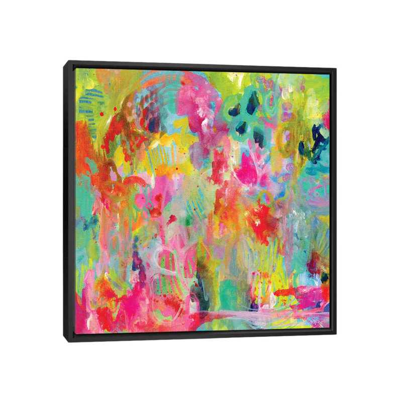 « hot désordre » par stéphanie corfee, impression sur toile, H 18 po x l 18 po x P 1,5 po, Toile avec cadre noir