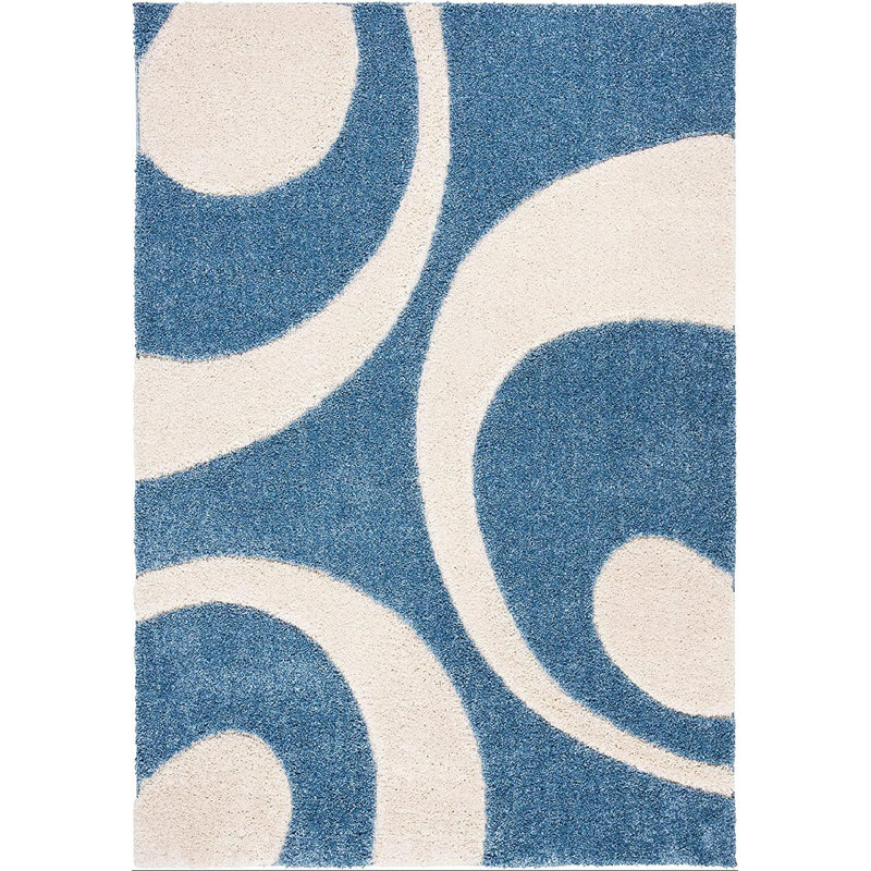 Kerio Shag Performance Abstract Rug, Rectangle 6' x 9'