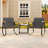 3-Piece Outdoor Rocking Patio Set with Solid Wood Armrests & Coffee Table-694425108