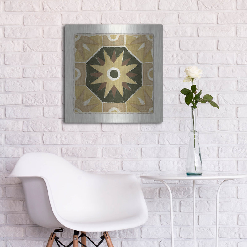«Luxury Tile Pattern VI» par Stellar Design Studio, art mural en métal Luxe, H 24 po x l 24 po