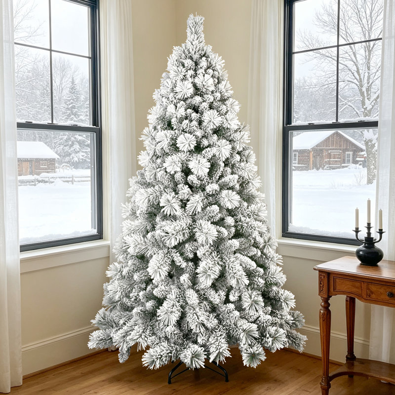  Arbre de Noël artificiel enneigé, 8'