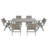 A Wooden-Textured Imitation Wood Dining Table, Simple Yet With A High Quality Feel. It Has A Small Tabletop And Is For Outdoor Picnics. Light Gray Color, 68.9 Inches Long.-1582529835