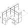 Easy Office 2 Person L-Shaped Desk with Drawers and Panels Cubicle