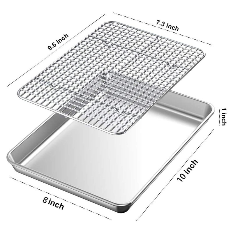 Belfry Kitchen Aikin Non-Stick Stainless Steel 4 Piece Baking Tray Set