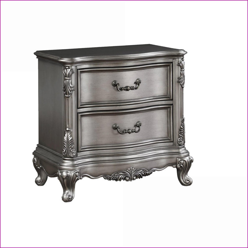 Table de chevet 2 tiroirs Traditional