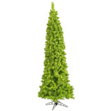 Flocked Lime Fir 6.5' H Lighted Artificial Fir Christmas Tree