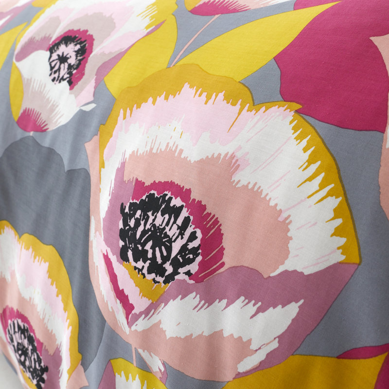 Modernist Poppy Eyelet Room Darkening Curtains