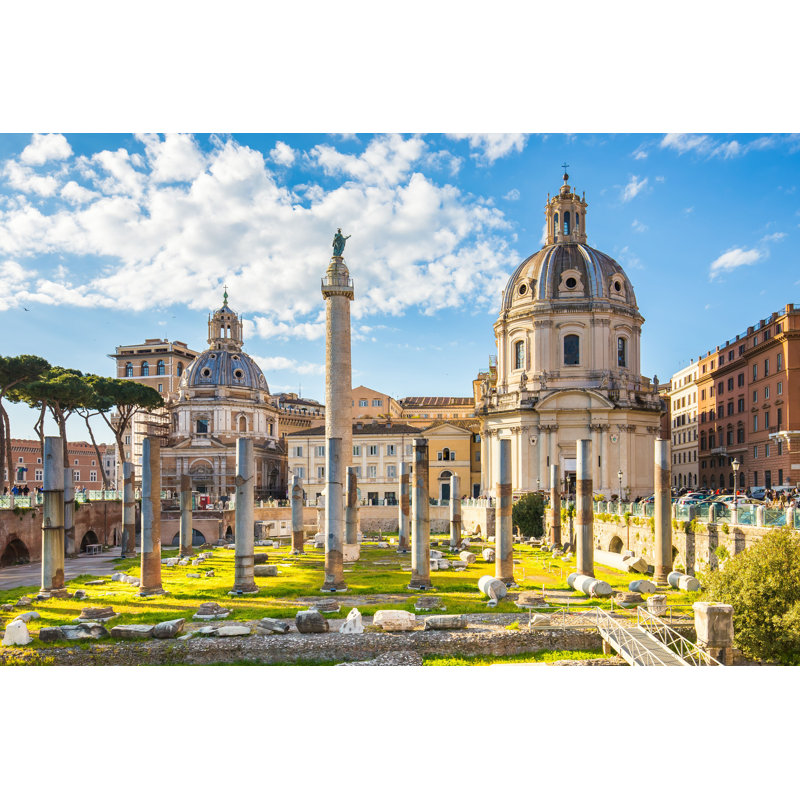 «The Trajan's Forum in Rome» par Orpheus - photographie sur toile tendue, H 20 po x l 30 po