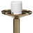 Metal White Floor Lamp with Round Ribbed Shade