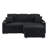 80" Loveseats Sofa With Ottoman-772832365