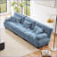 Canapé modulaire à 3 places pour salon, appartement | Chenille | Bleu marine-516701970