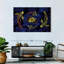 Lotus et koï doré sur toile-1693805737