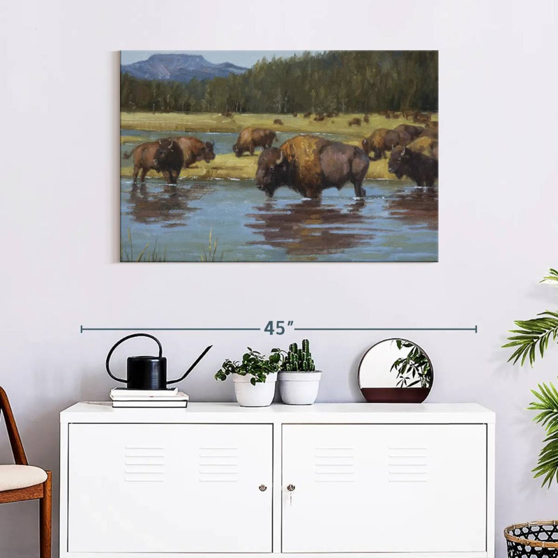 Buffalo Crossing, 24" H x 36" W
