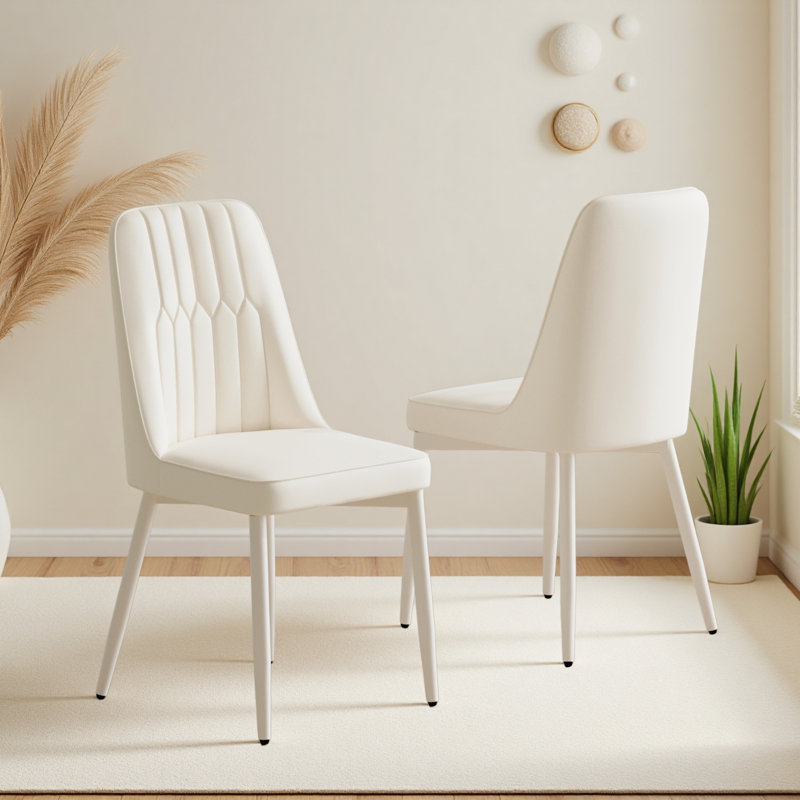 Chaises de salle à manger et de salon. Les pieds en métal offrent un soutien solide, adapté aux cuisines, aux salons et aux restaurants.