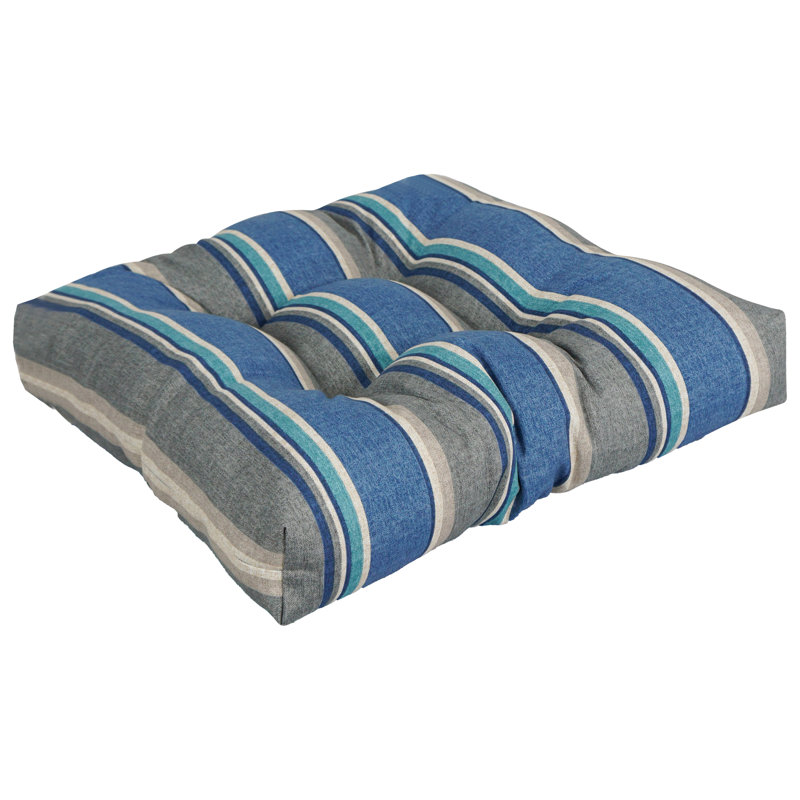 Coussin de chaise berçante pour patio, Bleu / rayures grises