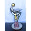 Rare figurine féminine et piédestal art déco de collection Nifao 20 po x 16 po x H 48 po