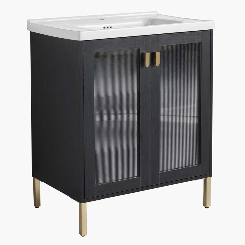 Meuble-lavabo simple avec plateau Winetta 27,8 po