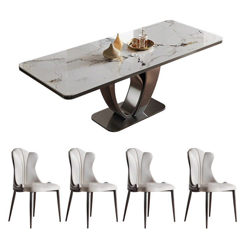 Ensemble de table et de chaises rectangulaires Home Rock, H 29,52 po x L 70,86 po x l 35,43 po