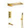 Mecca Gold Wall Mount Shower Set with Handheld and Tub Faucet