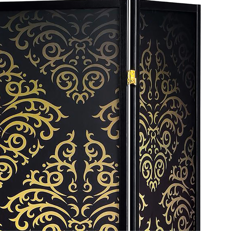 4 paravents noirs - Design traditionnel avec attrayant, H 69,75 po x l 69,5 po P 0,76 po intimité séparant Enchanting 69,75 po Hauteur 69,5 po Largeur 0,76 po Profondeur