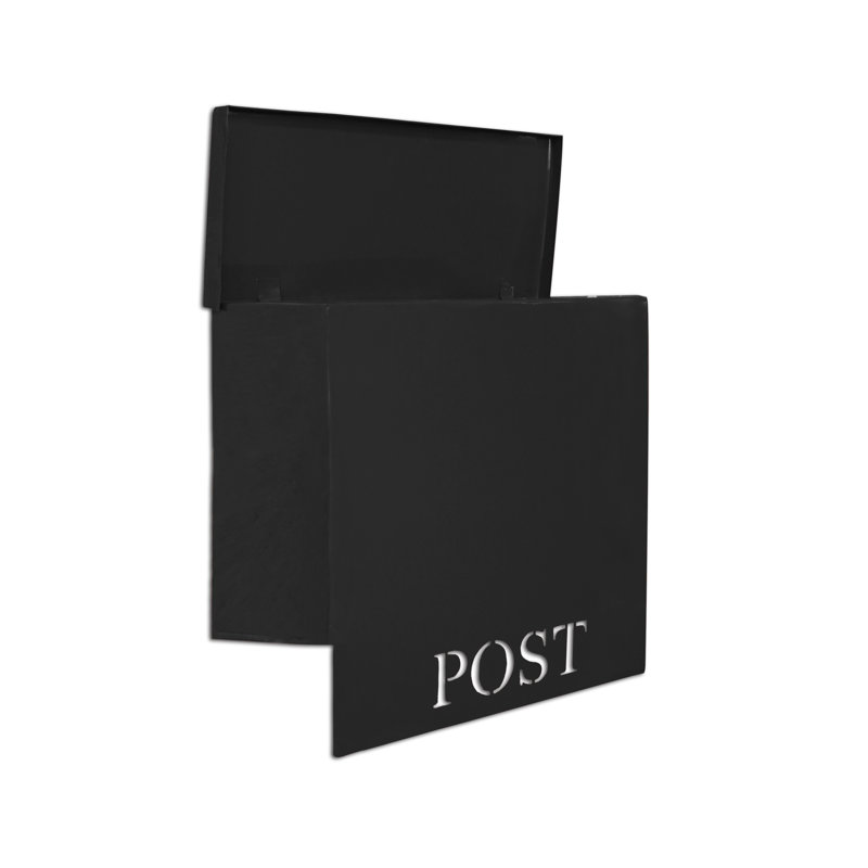 Black Metal Wall Mounted Waterproof Mailbox