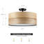 Plafonnier semi-encastré Kaidenn 18 po à 4 lumières en placage de bois-1315484534