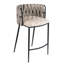 Tabouret de comptoir 27 po Tyrone avec dossier tissé et pieds en métal-132709261-33323