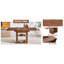 Ensemble de table de salle à manger extensible en noyer avec rangement, conception moderne pour la famille