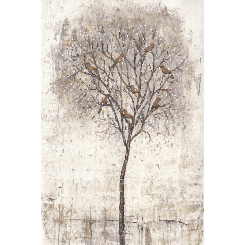 Arbre des oiseaux I, H 30 po x l 20 po x P 1 po