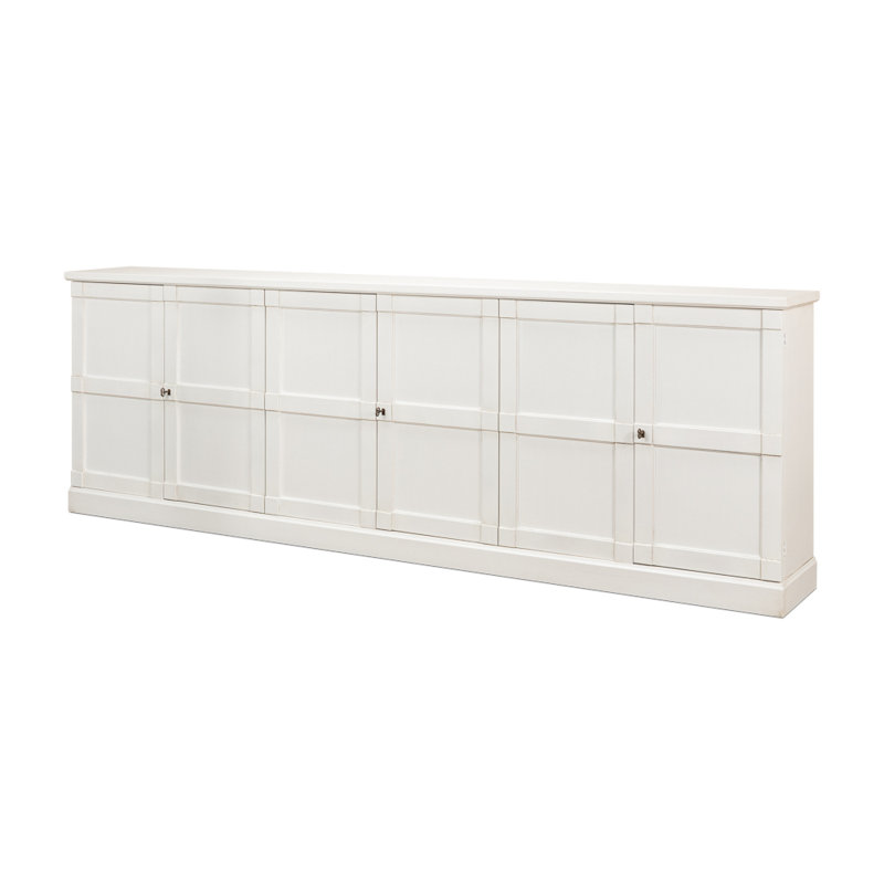 Boxholm 112'' Solid Wood Sideboard, Cortina White