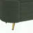 Modern Oval Chenille Storage Bench with Metal Legs-1980451826