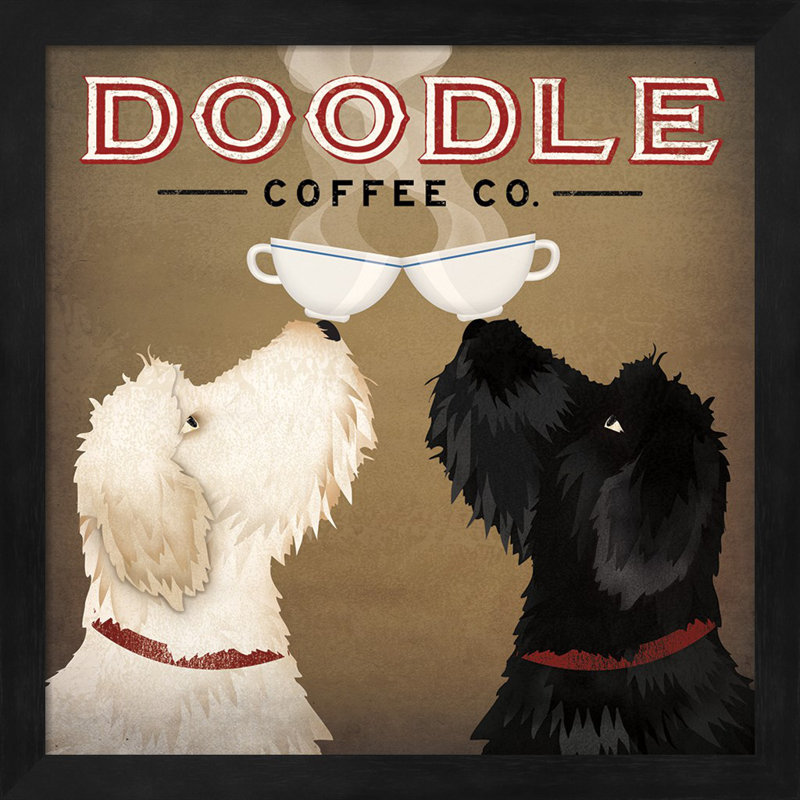 «Doodle Coffee Double IV» par Ryan Fowler, art mural encadré