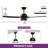 Mercer41 56 Inch Gold Ceiling Fan With Light 3-Blade Modern Smart Reversible Ceiling Fan-896544179